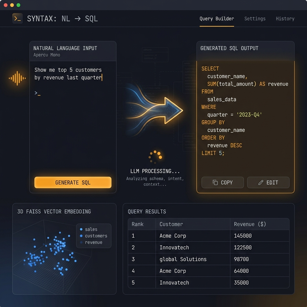 HumanSQL — Natural Language to SQL Engine
