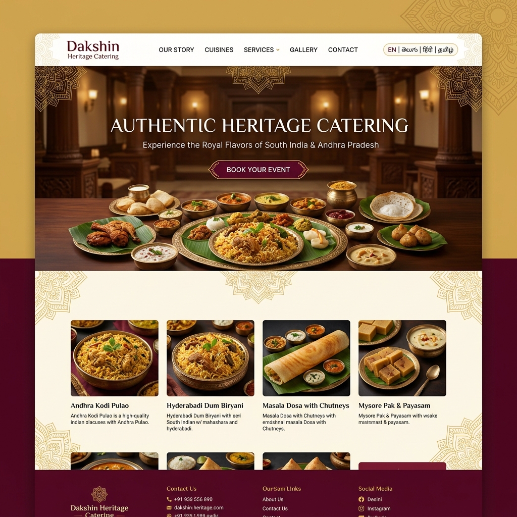 Sai Chandra Caterings — Premium Digital Brand